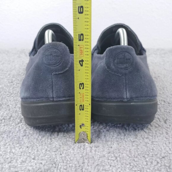 Fitflop Loafers Mens 11 Slip On Shoes Blue Suede Comfort Shoe Casual - Picture 7 of 10